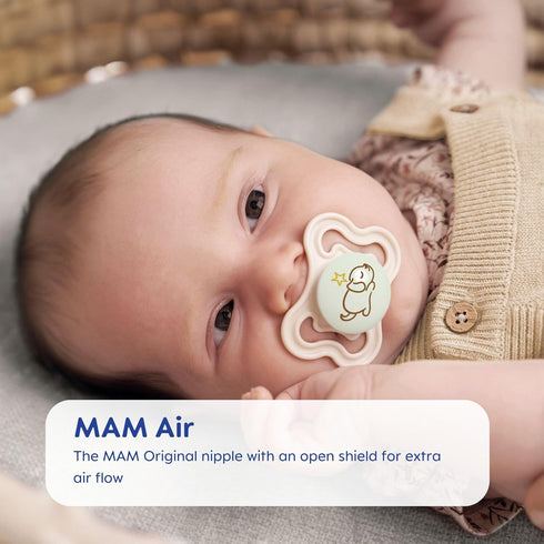 MAM Variety Pack Baby Pacifier, 3 Types for Healthy Oral Development, 3 Pack, 0-6 Months, Girl
