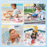 Set 3-10, 3 Pack Set Dreamon Beach Toys for Kids Collapsible Sand Buckets with Beach Molds and Mesh Bag, Shovels Sand