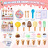 Set Counter Playset 3 4 5 6 Ehome Wooden Ice Cream Toys Pretend Play Food Store for Kids Serve Ice Cream Shop Kitchen
