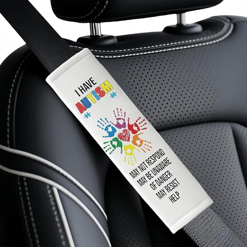 FAMCHAINS Autism Belt Covers, Car Seat Belt Covers, Sensory Friendly Design for Special