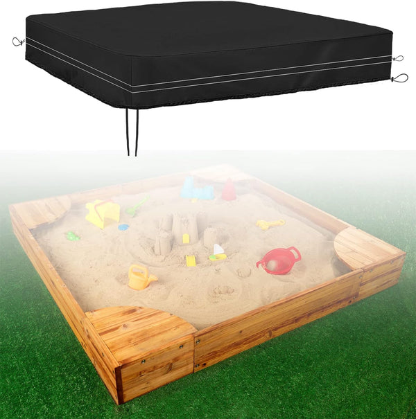 Heavy-Duty Waterproof Sandbox Cover Square Outdoor Sand Box Cover for Toddlers, 72
