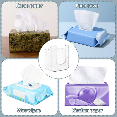 Piriuuo Wipes Dispenser, Wall-Mounted Wipes Holder for Bathroom Clear Wipe Dispenser Flushable Wipe Holder for Bathroom