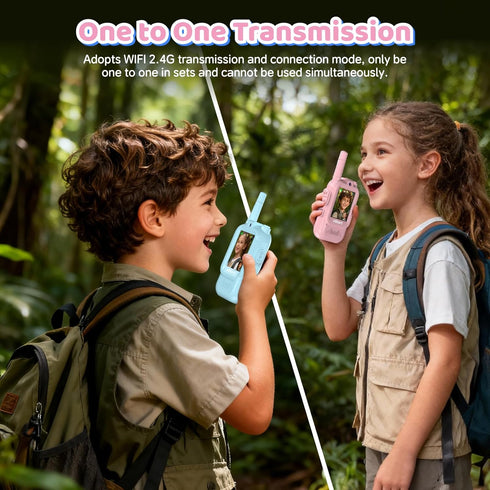 vilicert 3-12 2 Pack 2 4 Video Walkie Talkie Toys for Age Boys Girls, Walkie Talkies with Screen, Long Range Way Radio