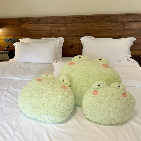 Frog Plush Pillow, Adorable Stuffed Animal (15 * 14 inch), Home Cushion Decoration for Kids and Adults