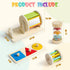 6-12 6-12 1 Toyssa Wooden Montessori Toys for Babies months with Rainbow Color and Mirror Spinning Drum/Baby Shape