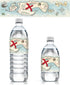 Pirate Treasure Map Birthday Water Bottle Labels, 20 Stickers