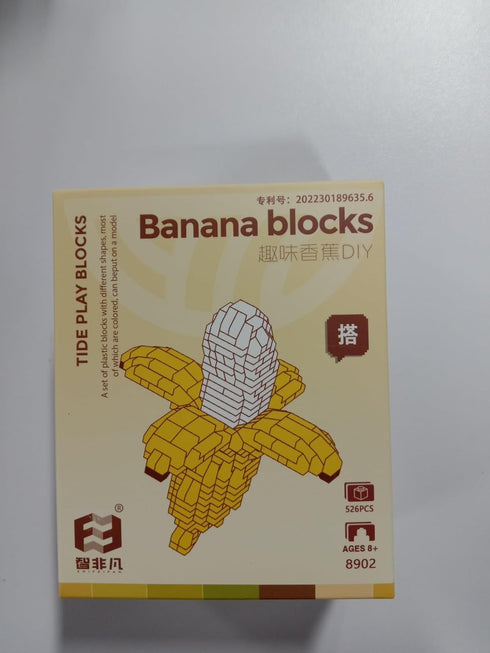 Kids Adult Animal Micro Building Blocks Set KLJM-10 (Banana, 526 Pcs) for Home and Office Decoration