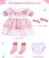 5 Set 17-22 Inch BABESIDE Pcs Reborn Baby Doll Clothes Accessories for Dolls, Reborn Doll Dress with Socks Diaper