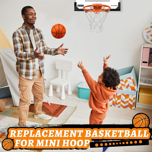 Mini Foam Basketball Replacement Ball for Indoor Basketball Hoop, Orange Soft Basketball Toy for Kids & Toddlers