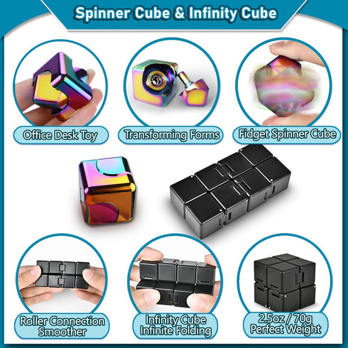 5 Set, Dr.Kbder Pcs Fidget Toys Adults EDC Cool Desk Gadgets Office Spinner Toys for Teen Kid with Metal Fidgets