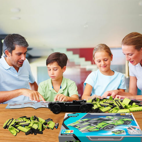 2-in-1 6 7 8 9Year GAMZOO STEM Building Toys for Kids with Remote Control Racer Snap Together Engineering Kits Early