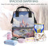 OUSIKA Backpack Daypacks Flower and House Print Diaper Bag Multifunction Laptop Travel Large Nappy Bag, Black, One Size