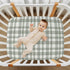 Vdsrup 39 27 5In Crib Sheets for Boys Girl Green Plaid Neutral Mini Crib Mattress Sheets Fitted, Watercolor Toddler