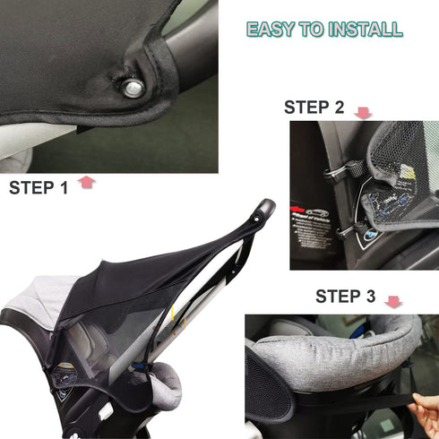 Doona Stroller Sun Shade, UV Protection Cover for Baby Pushchairs and Infant Buggy Carrycot