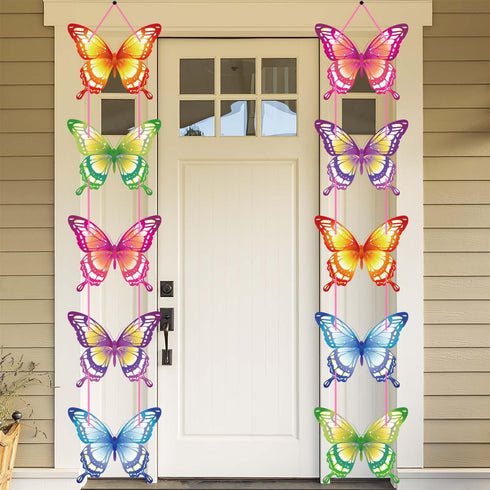 Butterfly Birthday Party Decorations, Supplies for Indoor Home, Outdoor Banner Porch Sign