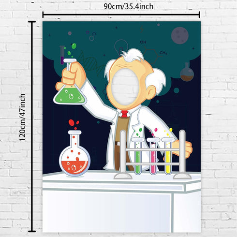 Scientists Doing Experiments Banner, Chemistry Theme Decor for School, Science Classroom, Birthday Party Supplies