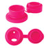 Pura Sport Big Mouth Silicone Sport Top Lid - Plastic-Free, Spill-Leak Proof, Fits All Bottle - Pink