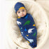 Set Galabloomer Newborn Swaddle Blanket with Beanie Baby Boy Receiving Blanket