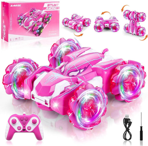 HudinFunC Spider Remote Control Car, Double Sided 360Rotating USB Direct Charging RC Cars