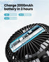 Gaiatop Mini Portable Stroller Fan, Battery Operated Clip on Fan, 3 Speed Rechargeable, Black
