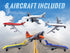 6 Pack Playset Crelloci Toy Airplane Mini Diecast Aircraft, Includes Glider and Airlines Planes for Birthday Party