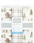 0-3 Hudson Baby Unisex Baby Cotton Swaddle Wrap, Forest Animals, Months