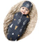 Galabloomer Newborn Swaddle Blanket with Beanie Set, Baby Boy Receiving Blanket Rainbow (Gold Arrow)