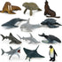 Small Montessori Animal Figures with Flash Cards, Realistic Figurines Toys, Educational Matching Game for Kids