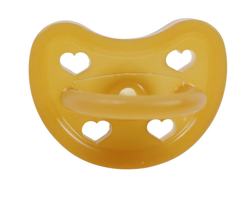 SWEETIE Rubber Pacifier - Natural Rounded Heart Shape Rubber Pacifier (0-6 Small)