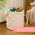Sunnymove 17.5" 20.8" Pink D x H Pom Pom Basket Bin Large Cotton Canvas Laundry Hamper Baby Girl Laundry Basket