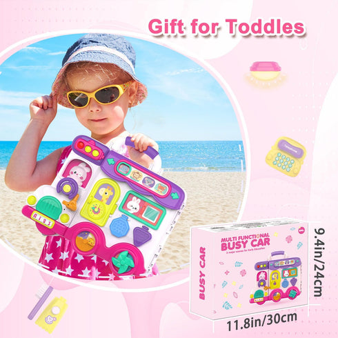 VOILBTOY 1-2 1-3 12 18 1+Year Busy Board for Year Old Girl Gift,Musical Toys for Toddlers Year,Educational Fine Motor