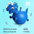 Bouncy Dinosaur Hopper - Inflatable Dino Bouncing Animal for Toddlers, Navy Blue Ride On Toy with Pump for 4-8 Year Olds