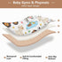 GOODOLD 50x50 Inch Farm Animals Baby Play Mat One-Piece Soft Crawling Mat Waterproof Playmat with Non-Slip Bottom