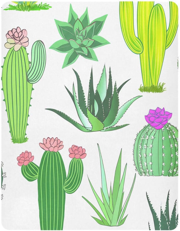 YETTASBIN Cacti Succulents Fitted Crib Sheet for Baby Boys Girls, Extra Soft Breathable
