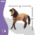 5 5+ 14894 Schleich Horse Club - Andalusian Mare Figurine with Spotted Brown Coat - Realistic Horse Toy with Long Black