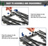 54 32 20 2 MANNIDOO Classic City Train Tracks, Pieces Railroad Track with Curved, Straight and Switch Train Tracks