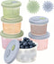 Silicone Baby Food Containers with Date-Tracking Lids, 6-Pack Reusable Snack Containers Food