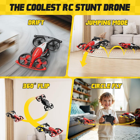 SPINORBITOR 8-12, 24 Set, 2 1 10-14 Race,360 Flips,2 Drones for Kids Mini Indoor Drone with Piece Track in RC