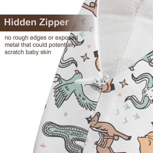 KuphiL10C Western Cactus Cow Skull Horses Hats Pattern Nursing Pillow Cover, Unisex Removable Breastfeeding Pillowcase