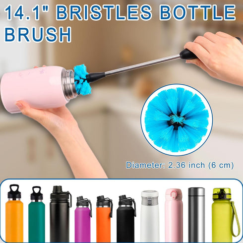 SWKTPP Set Bottle Brush Cleaning - Multi Cup Brush, Water Bottle Cleaner, Crevice Cleaning Brush Pipe & Tube Brushes