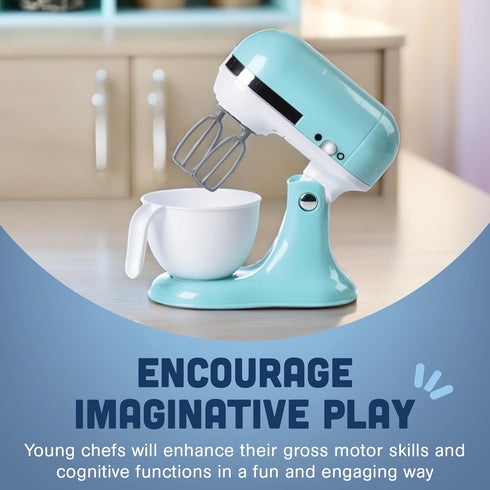 CP Toys 3+v Constructive Playthings Toy Mixer with Removable Mixing Bowl and Spinning Paddles for Imaginative Play