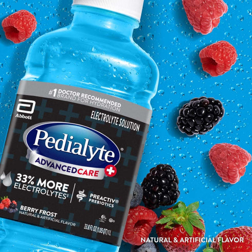 33% 1 Pack 4 Pedialyte AdvancedCare Plus Electrolyte Hydration Drink, Has More Electrolytes and Has PreActiv