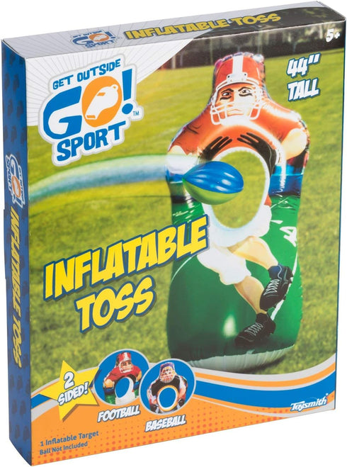 Toysmith Inflatable Sports Toss Game, Multicolor Football and Baseball Sports Games for Boys and Girls