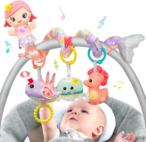 Car Seat Toys for Babies 0-6 Months Boy Girl Carseat Toys Hanging