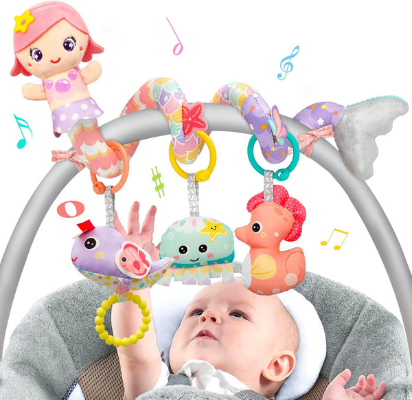 Car Seat Toys for Babies 0-6 Months Boy Girl Carseat Toys Hanging