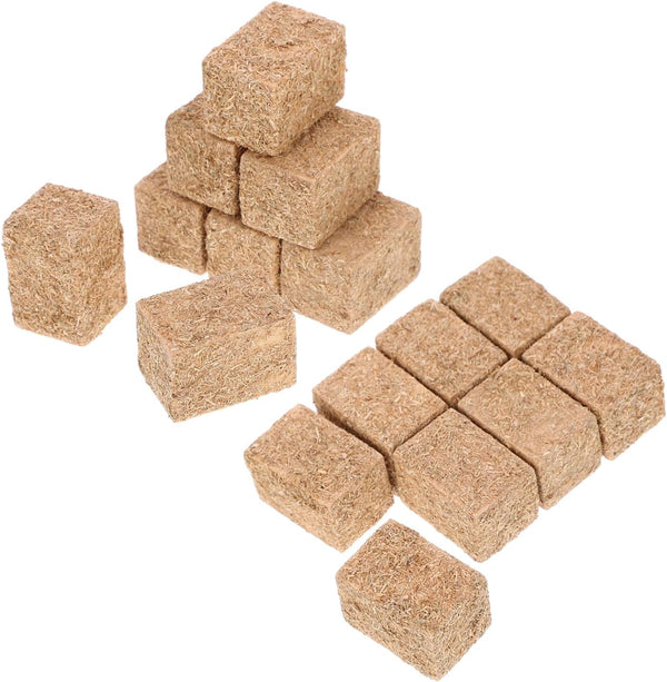 LOGOFUN 16pcs Mini Hay Bales Miniature Hayrick Mini Haystack Decoration Miniature Hay