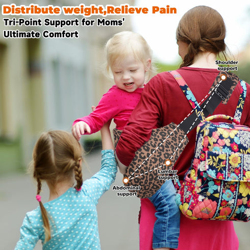 2025 10-45 LbsLeopard Baby Sling Carrier Adjustable Baby Sling Upgraded Toddler Sling Comfortable Baby Wrap Carriers
