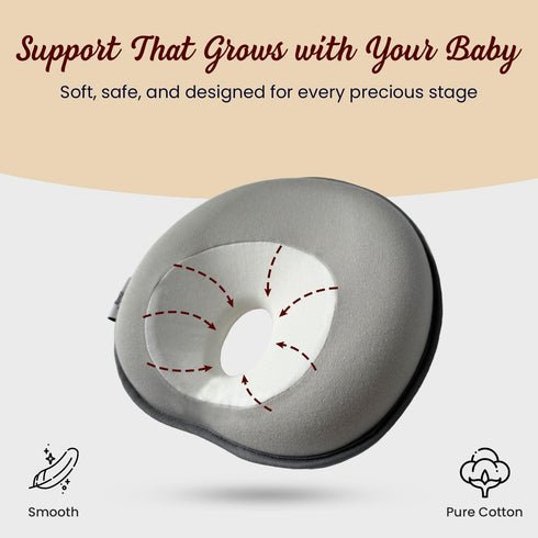 Hibby Baby Pillow for Stroller, Bouncer, Car Seat and Travel (Petal Pink)