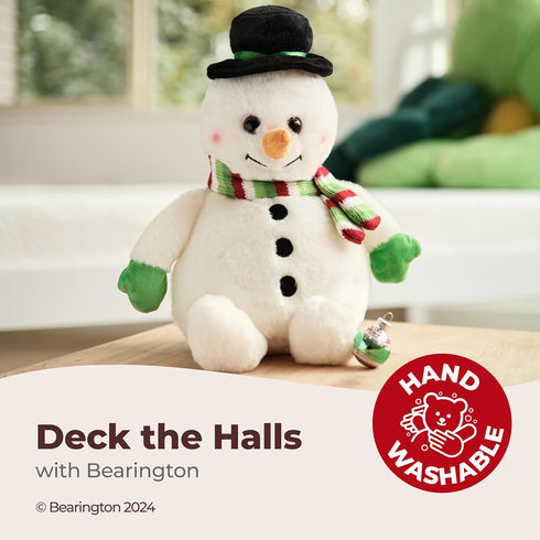 Bearington Big Snowball Snowman Plush, 14 Inch Stuffed Animal, Ideal Christmas Gift for Toddlers, Kids & Teens, Ages