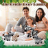 Hollowfly 5 Set 12.6" Mommy 4 Pcs Zebra Plush Toy Gift Zebra with Cute Babies Stuffed Animal in Zippered Belly